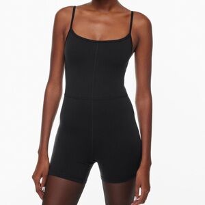 Black workout onesie romper